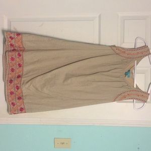 Beautiful Tan with flowers dress